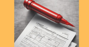 ITR form highlighted with red marker